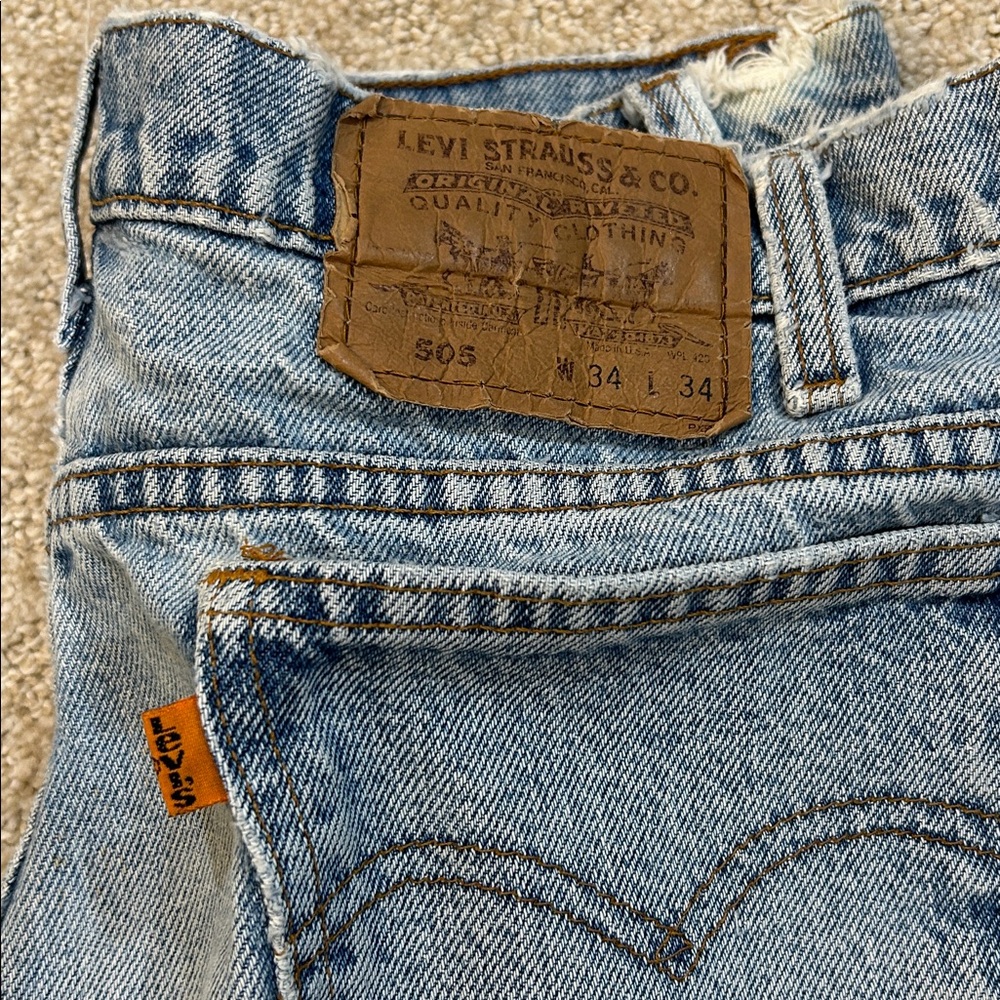 Levi's Orange Tab 505 Jeans Made In USA